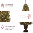 7 Feet. Pre-Lit Artificial Christmas Tree With Bronze MgO Urn Base