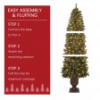 7 Feet. Pre-Lit Artificial Christmas Tree With Bronze MgO Urn Base