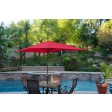6.5FT x 10FT Aluminum Patio Market Umbrella Tilt with Crank - Champagne  Pole