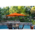6.5FT x 10FT Aluminum Patio Market Umbrella Tilt with Crank - Champagne  Pole