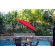 6.5FT x 10FT Aluminum Patio Market Umbrella Tilt with Crank - Bronze Pole