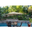 6.5FT x 10FT Aluminum Patio Market Umbrella Tilt with Crank - Bronze Pole