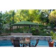 6.5FT x 10FT Aluminum Patio Market Umbrella Tilt with Crank - Bronze Pole