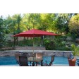 6.5FT x 10FT Aluminum Patio Market Umbrella Tilt with Crank - Bronze Pole