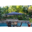 6.5FT x 10FT Aluminum Patio Market Umbrella Tilt with Crank - Bronze Pole