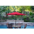 9ft. Aluminum Patio Market Umbrella Tilt With Crank - Black Pole