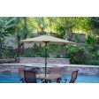 9ft. Aluminum Patio Market Umbrella Tilt With Crank - Black Pole