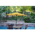 9ft. Aluminum Patio Market Umbrella Tilt with Crank - Yellow Fabric/Black Pole