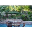 9ft. Aluminum Patio Market Umbrella Tilt With Crank - Black Pole