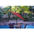 9ft. Aluminum Patio Market Umbrella Tilt With Crank - Black Pole
