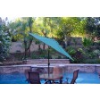 9ft. Aluminum Patio Market Umbrella Tilt With Crank - Black Pole