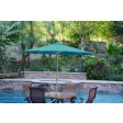 9ft. Aluminum Patio Market Umbrella Tilt With Crank - Grey Pole