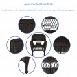 Wicker Chair And End Table Set Without Cushion