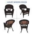 Wicker Chair And End Table Set Without Cushion