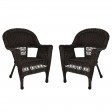 Wicker Chair Without Cushion - Set of 2