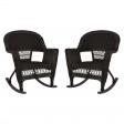 Rocker Wicker Chair Without Cushion-  Set of 2