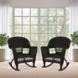 Rocker Wicker Chair Without Cushion-  Set of 2