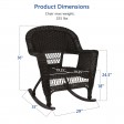 Rocker Wicker Chair Without Cushion-  Set of 2