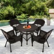 5pc Wicker Dining Set Without Cushion