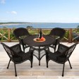 5pc Wicker Dining Set Without Cushion
