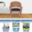 Honey Wicker Chair With Cushion