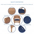 Honey Wicker Chair With Cushion