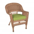 Honey Wicker Chair With Cushion