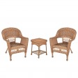 Wicker Chair And End Table Set Without Cushion