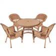 5pc Wicker Dining Set Without Cushion