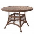 Honey Wicker 44 Inch Round Dining Table