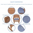 Honey Rocker Wicker Chair with Cushion -  Set of 2