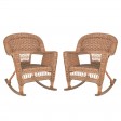 Rocker Wicker Chair Without Cushion-  Set of 2