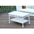 White Wicker Patio Furniture Coffee Table