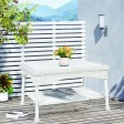 White Wicker Patio Furniture Coffee Table