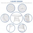 5pc White Wicker Dining Set With Cushions