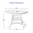 Wicker 44 Inch Round Dining Table