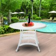 Wicker 44 Inch Round Dining Table