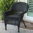 Black Wicker Chair With Cushion