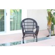 Santa Maria Espresso Wicker Chair Without Cushion - Set of 4