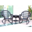 3pc Santa Maria Rocker Wicker Chair Set Without Cushion