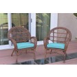 Santa Maria Honey Wicker Chair with Cushion Set of 2