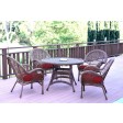 5pc Santa Maria Honey Wicker Dining Set With Cushions