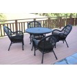 5pc Santa Maria Black Wicker Dining Set With Cushions