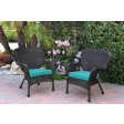 Set of 2 Windsor Espresso Resin Wicker Chair with Cushion