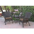Windsor Espresso Wicker Chair And End Table Set With Chair Cushion