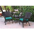 Windsor Espresso Wicker Chair And End Table Set With Chair Cushion