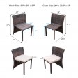 3PC WICKER CHAIR/TABLE BISTRO SET BROWN