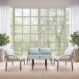 4PC ROPE WICKER CUSH SEATING SET GREY