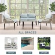 4PC ROPE WICKER CUSH SEATING SET GREY