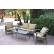 Meredith 4 Peces Conversation Set with 2 Inch Tan Cushion